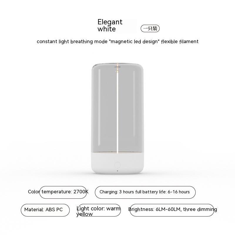 New LED Camping Light Type - c Rechargeable Portable Night Light With High Transparency And Anti Drop Creative Atmosphere Light - SpanMarket