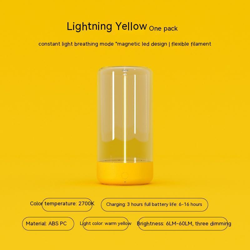 New LED Camping Light Type - c Rechargeable Portable Night Light With High Transparency And Anti Drop Creative Atmosphere Light - SpanMarket