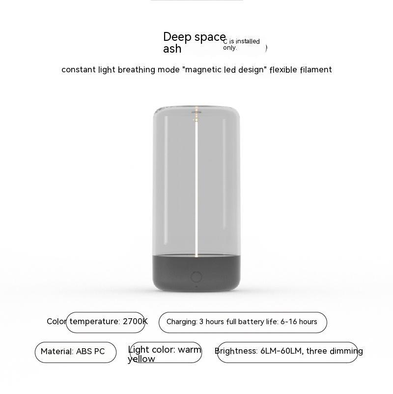 New LED Camping Light Type - c Rechargeable Portable Night Light With High Transparency And Anti Drop Creative Atmosphere Light - SpanMarket