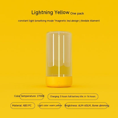 New LED Camping Light Type - c Rechargeable Portable Night Light With High Transparency And Anti Drop Creative Atmosphere Light - SpanMarket