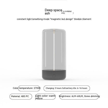New LED Camping Light Type - c Rechargeable Portable Night Light With High Transparency And Anti Drop Creative Atmosphere Light - SpanMarket